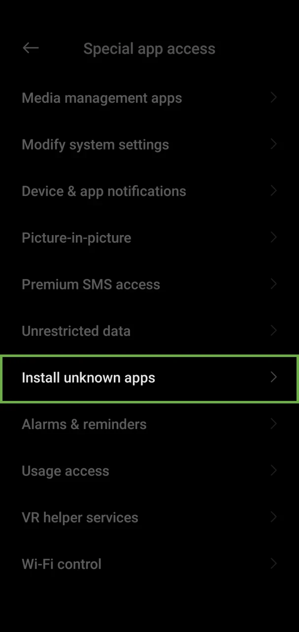 Allow installation from unknown sources to install the FairPlay app.
