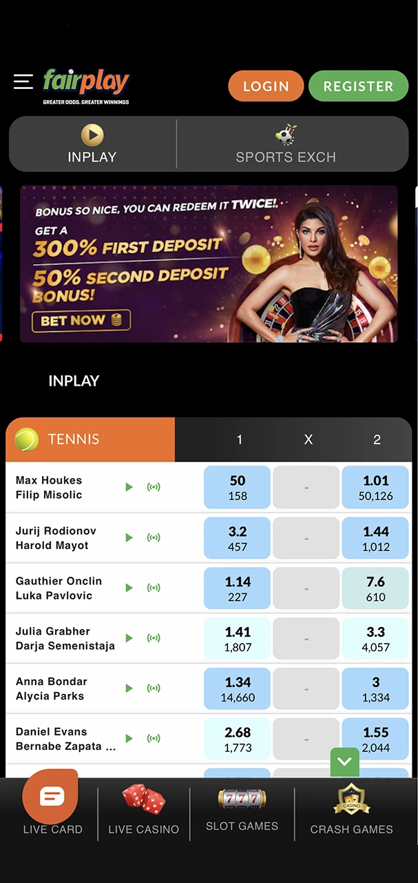 Launch the FairPlay app and start winning at slots and betting.