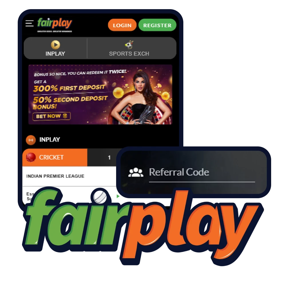 When registering on the FairPlay website, use the referral code and get rewards.
