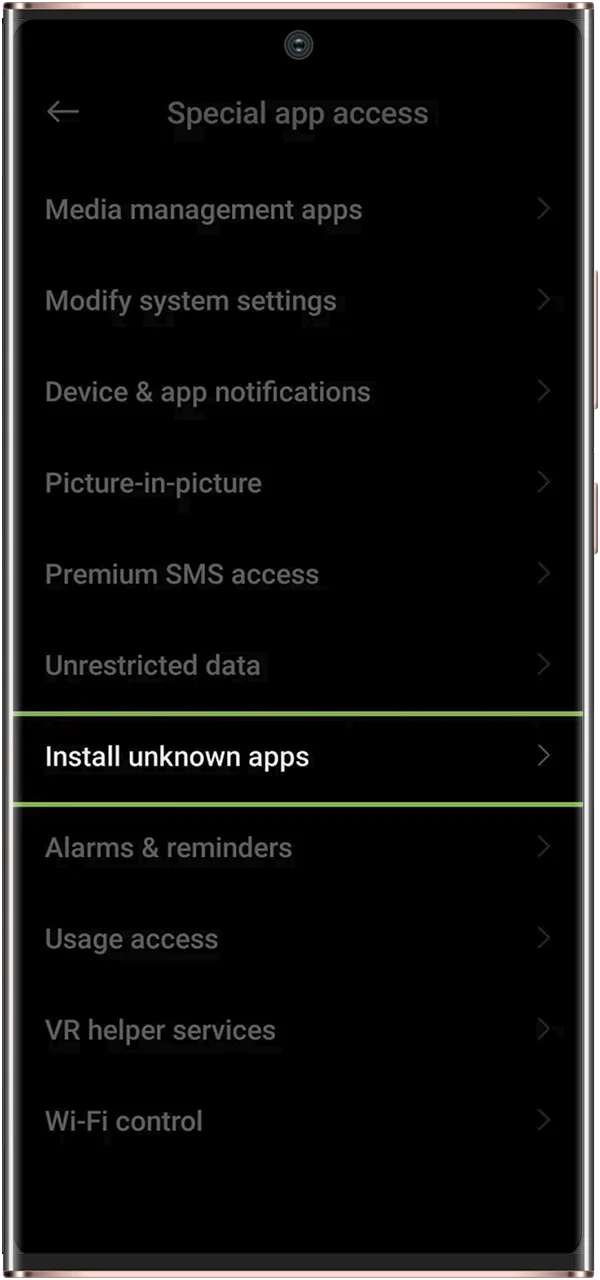 Allow installation from unknown sources to install the FairPlay app.