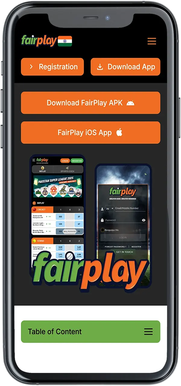 Install the FairPlay app to enjoy gaming and betting from anywhere in the world.