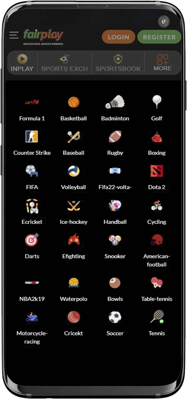 Check out all the sports you can bet on at FairPlay.